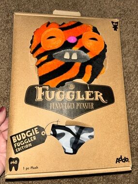 FUGGLER Budgie RABID RABBIT 9" Funny Ugly Monster Plush 2024 Tiger Stripes #40